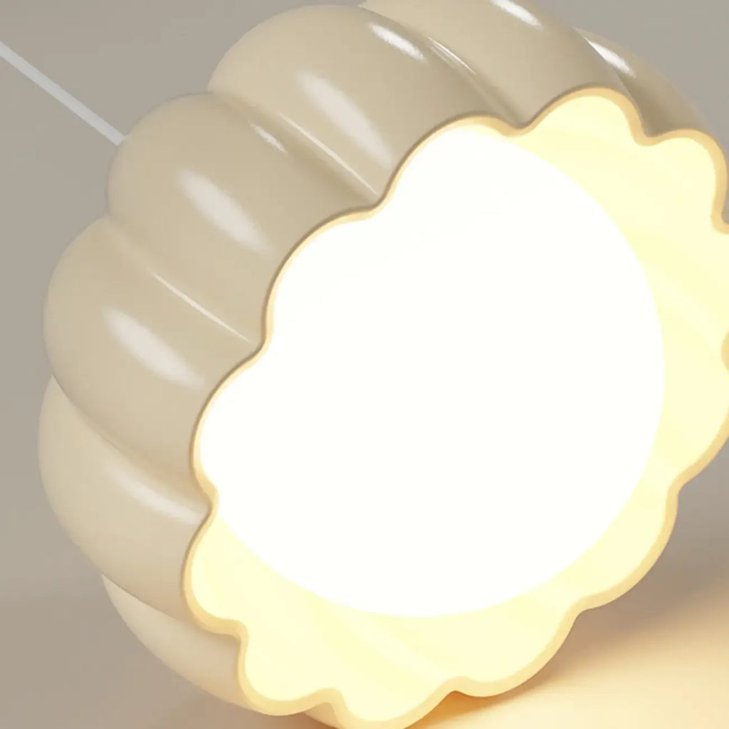 Suspension LED citrouille rose en résine douce pour chevet