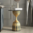 Table d'appoint ronde à plateau en marbre pour salon