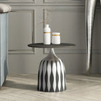 Table d'appoint ronde à plateau en marbre pour salon