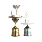 Table d'appoint ronde à plateau en marbre pour salon