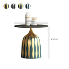 Table d'appoint ronde à plateau en marbre pour salon