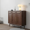 Buffet moderne en bois massif marron avec tiroirs