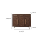 Buffet moderne en bois massif marron avec tiroirs