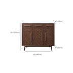 Buffet moderne en bois massif marron avec tiroirs