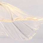 Suspension moderne en verre transparent avec motif marguerite et accessoires dorés