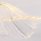 Suspension moderne en verre transparent avec motif marguerite et accessoires dorés