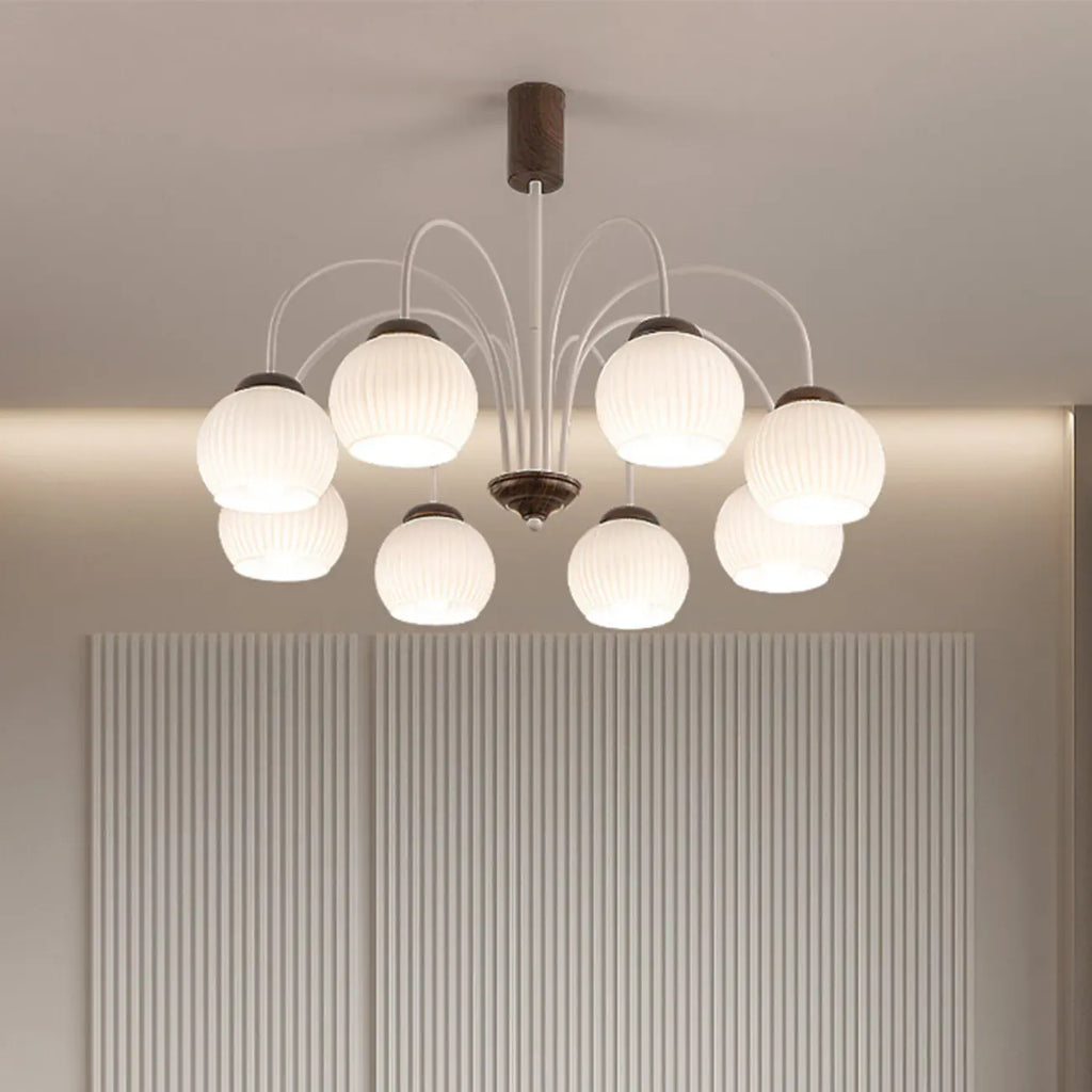 Lustre suspendu globe moderne et élégant à longueur flexible