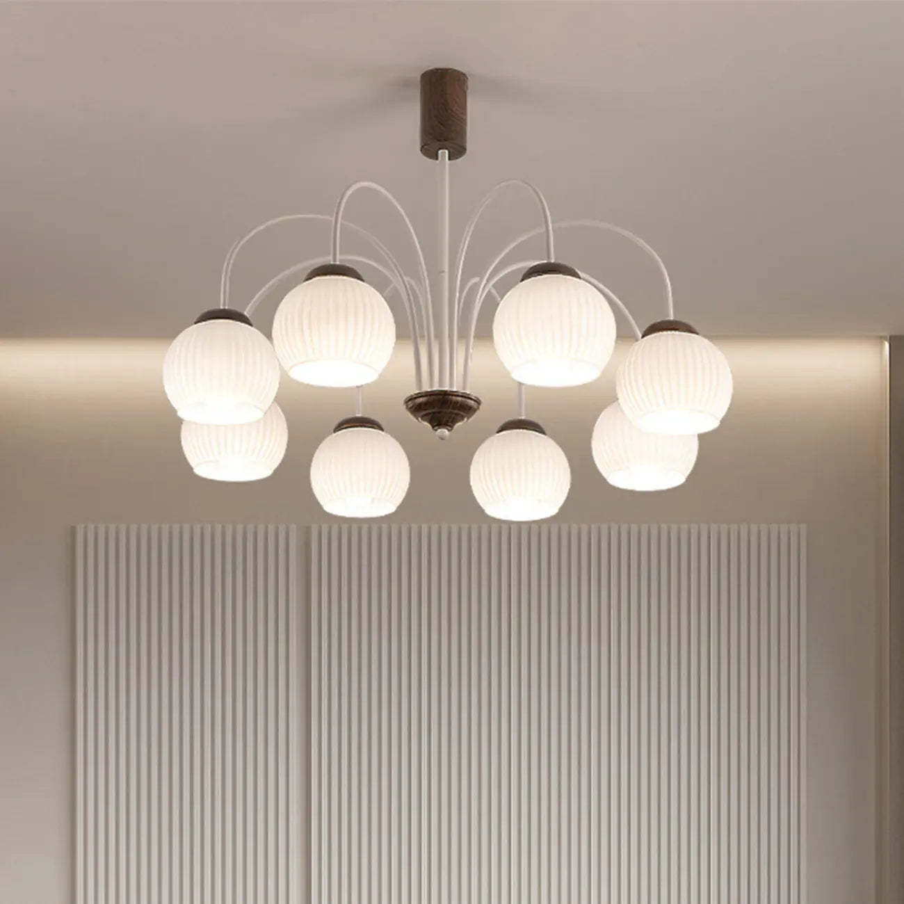 Lustre suspendu globe moderne et élégant à longueur flexible