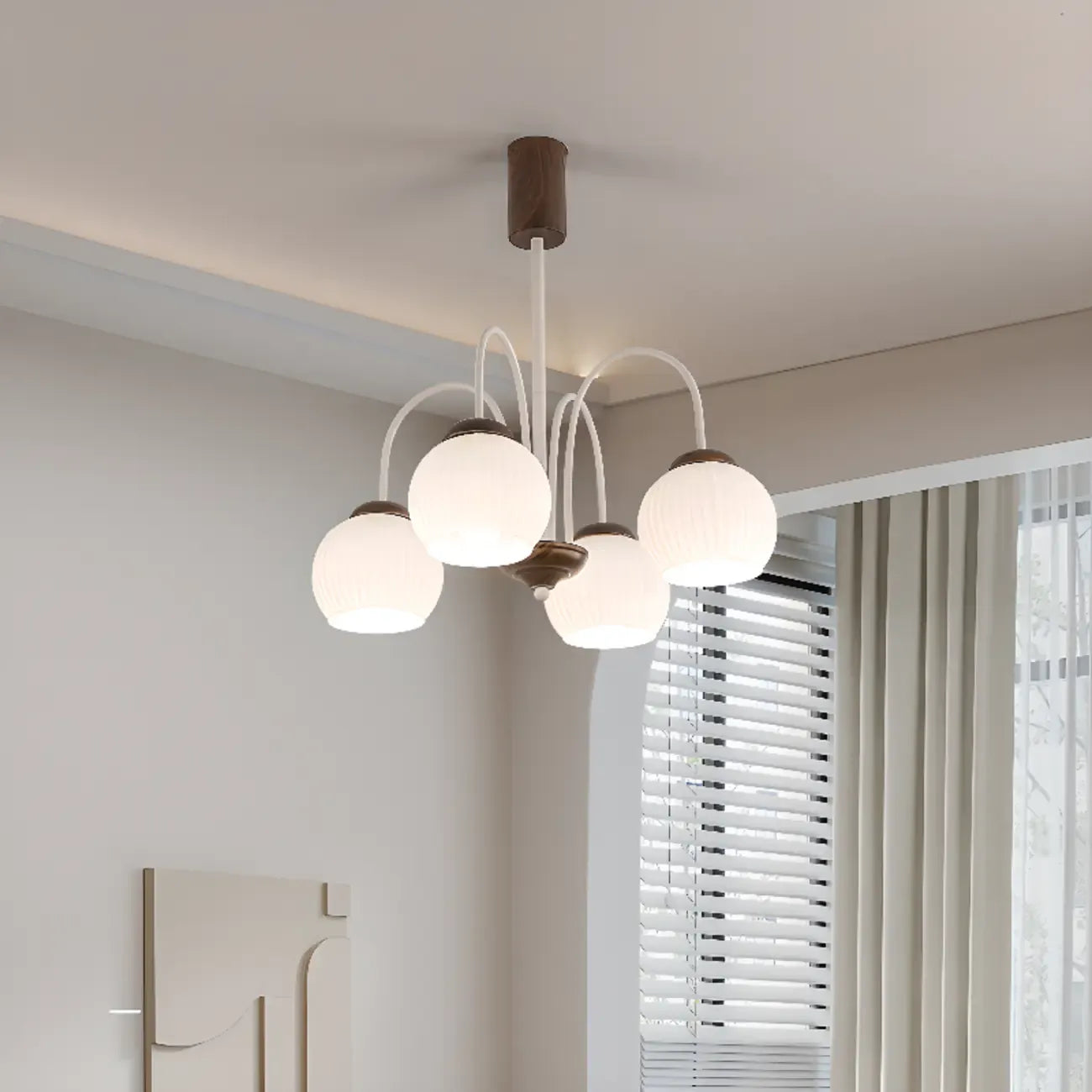 Lustre suspendu globe moderne et élégant à longueur flexible