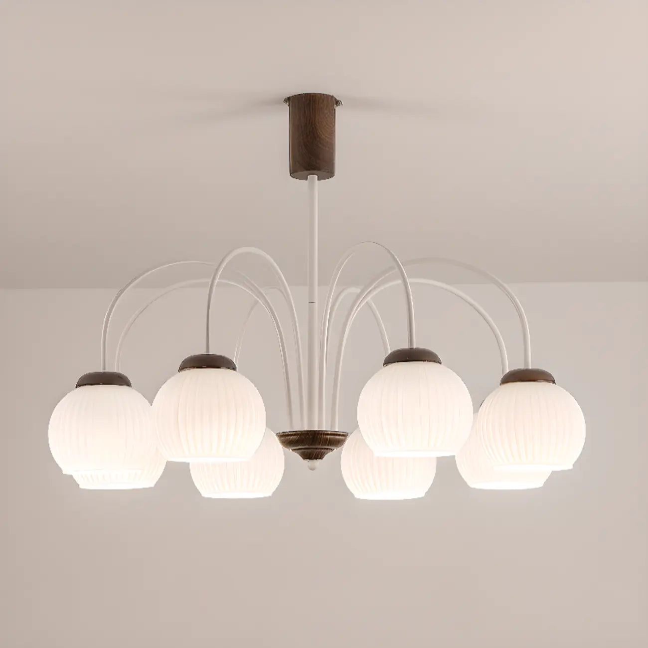 Lustre suspendu globe moderne et élégant à longueur flexible