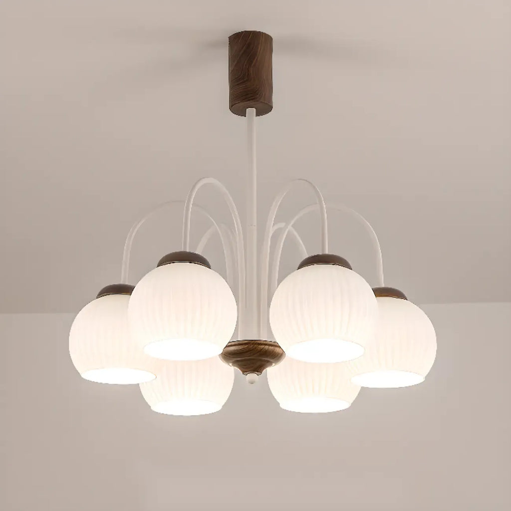 Lustre suspendu globe moderne et élégant à longueur flexible