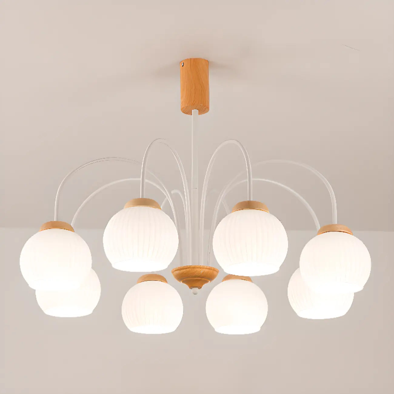 Lustre suspendu globe moderne et élégant à longueur flexible