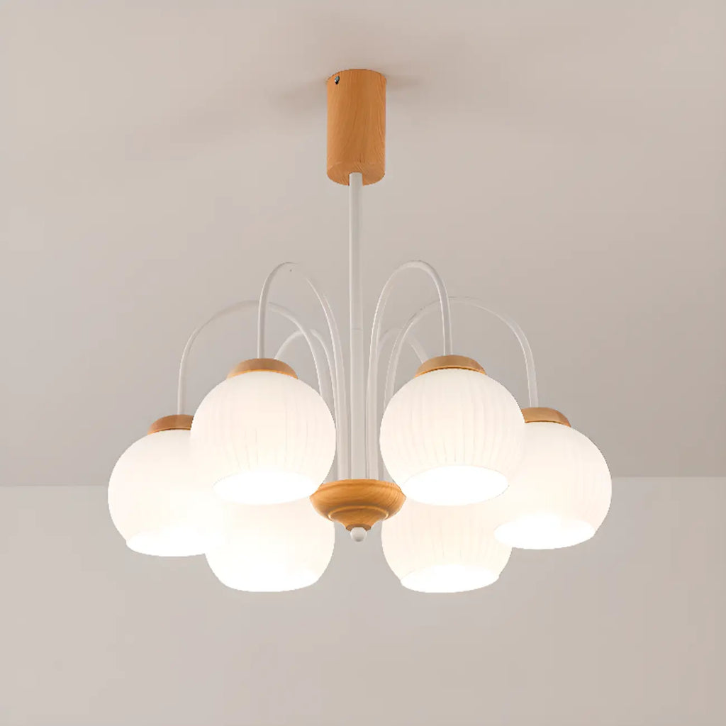 Lustre suspendu globe moderne et élégant à longueur flexible