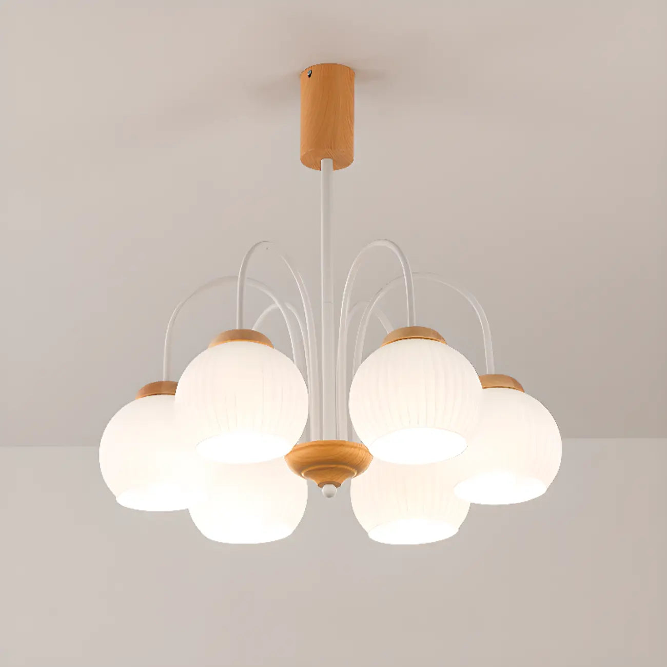 Lustre suspendu globe moderne et élégant à longueur flexible