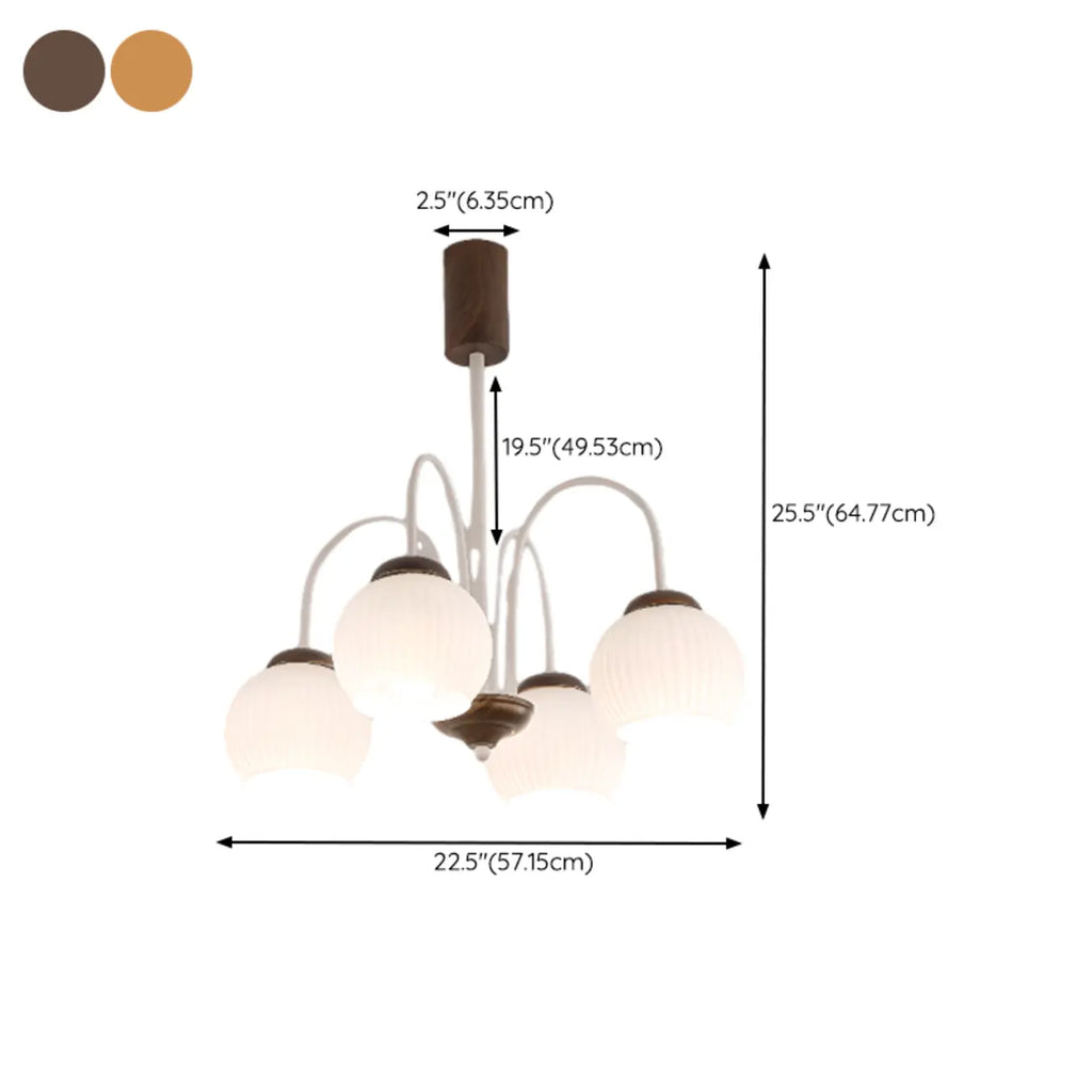 Lustre suspendu globe moderne et élégant à longueur flexible