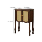 Console traditionnelle en bois brun avec tiroirs