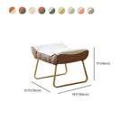 Fauteuil à bascule rembourré couleur crème avec repose-pieds pour salon