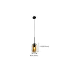 Suspension moderne en verre double en forme de cloche pour salon