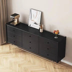 Commode en bois robuste, à orientation horizontale, avec 9 tiroirs