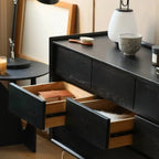 Commode en bois robuste, à orientation horizontale, avec 9 tiroirs