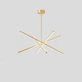 Lustre linéaire LED moderne de style Sputnik pour salon