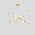 Lustre linéaire LED moderne de style Sputnik pour salon