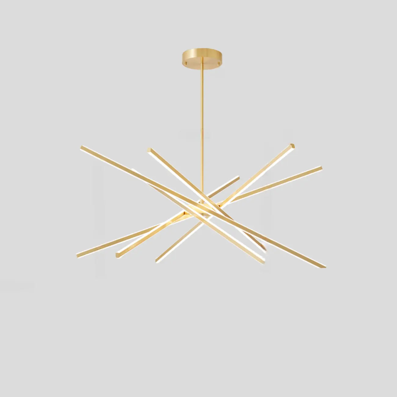 Lustre linéaire LED moderne de style Sputnik pour salon