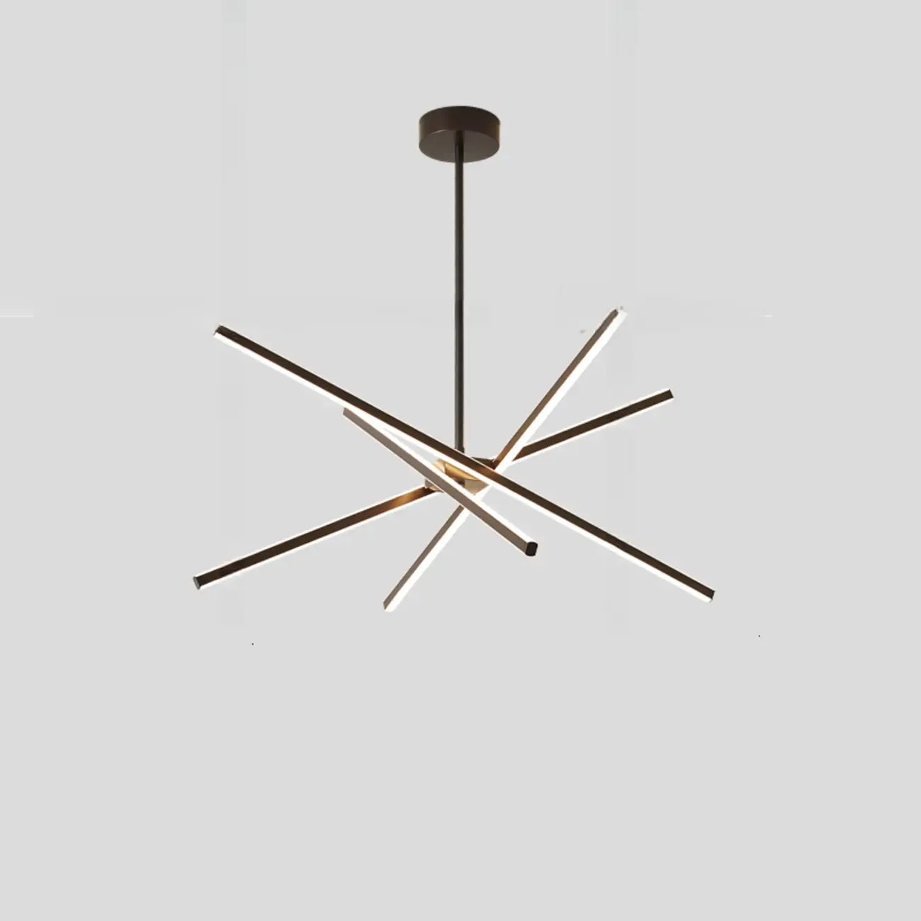 Lustre linéaire LED moderne de style Sputnik pour salon