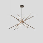 Lustre linéaire LED moderne de style Sputnik pour salon