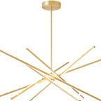Lustre linéaire LED moderne de style Sputnik pour salon