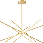 Lustre linéaire LED moderne de style Sputnik pour salon