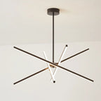 Lustre linéaire LED moderne de style Sputnik pour salon
