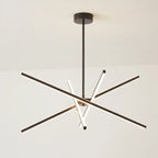 Lustre linéaire LED moderne de style Sputnik pour salon