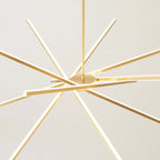Lustre linéaire LED moderne de style Sputnik pour salon