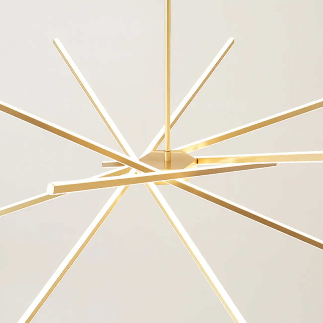 Lustre linéaire LED moderne de style Sputnik pour salon