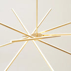 Lustre linéaire LED moderne de style Sputnik pour salon
