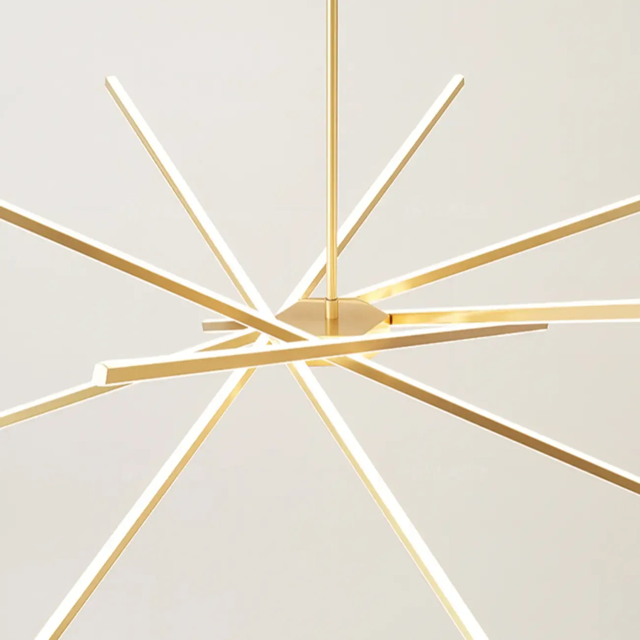 Lustre linéaire LED moderne de style Sputnik pour salon