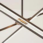 Lustre linéaire LED moderne de style Sputnik pour salon