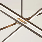 Lustre linéaire LED moderne de style Sputnik pour salon
