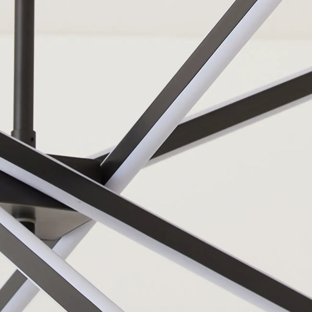 Lustre linéaire LED moderne de style Sputnik pour salon