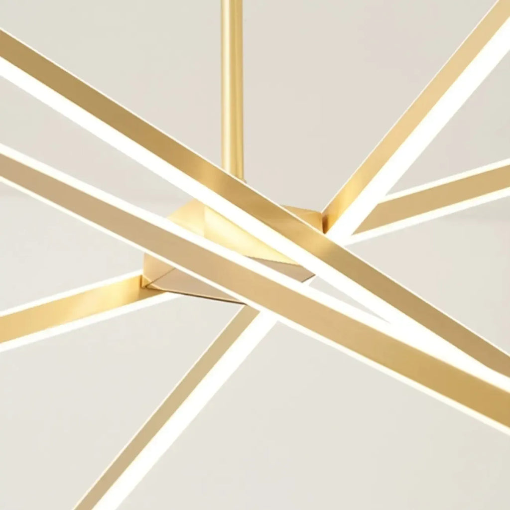 Lustre linéaire LED moderne de style Sputnik pour salon
