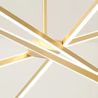 Lustre linéaire LED moderne de style Sputnik pour salon