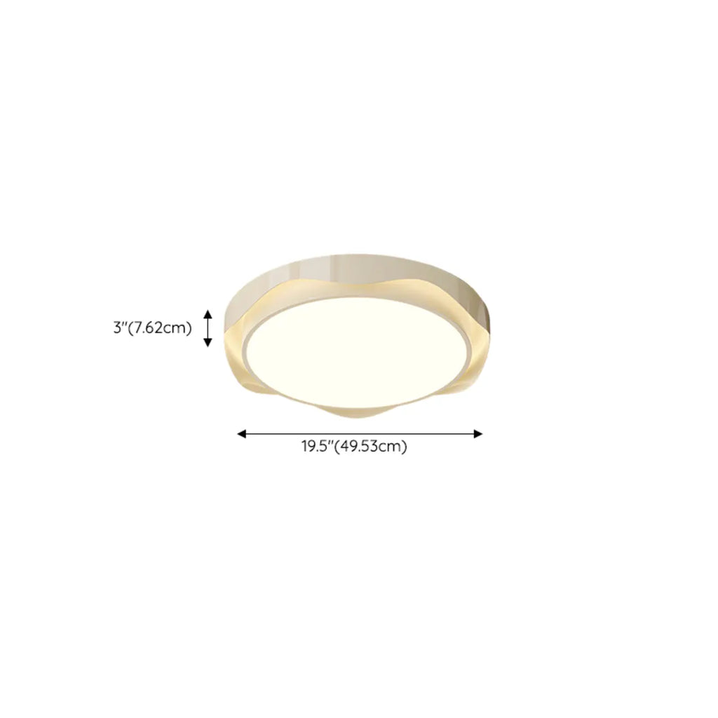 Plafonnier circulaire encastré à intensité variable pour chambre moderne
