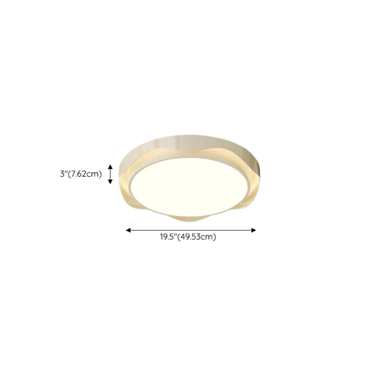Plafonnier circulaire encastré à intensité variable pour chambre moderne
