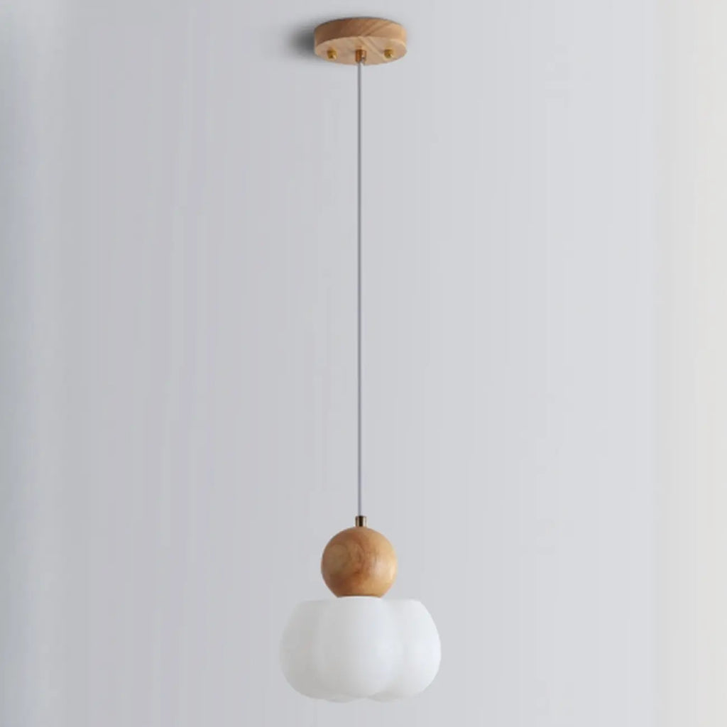 Suspension moderne en bois en forme de nuage pour chambre