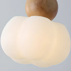 Suspension moderne en bois en forme de nuage pour chambre