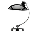 Lampe de table arquée argentée à brancher pour salon