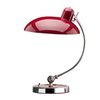Lampe de table arquée argentée à brancher pour salon