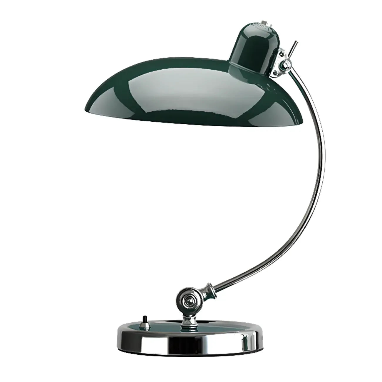 Lampe de table arquée argentée à brancher pour salon