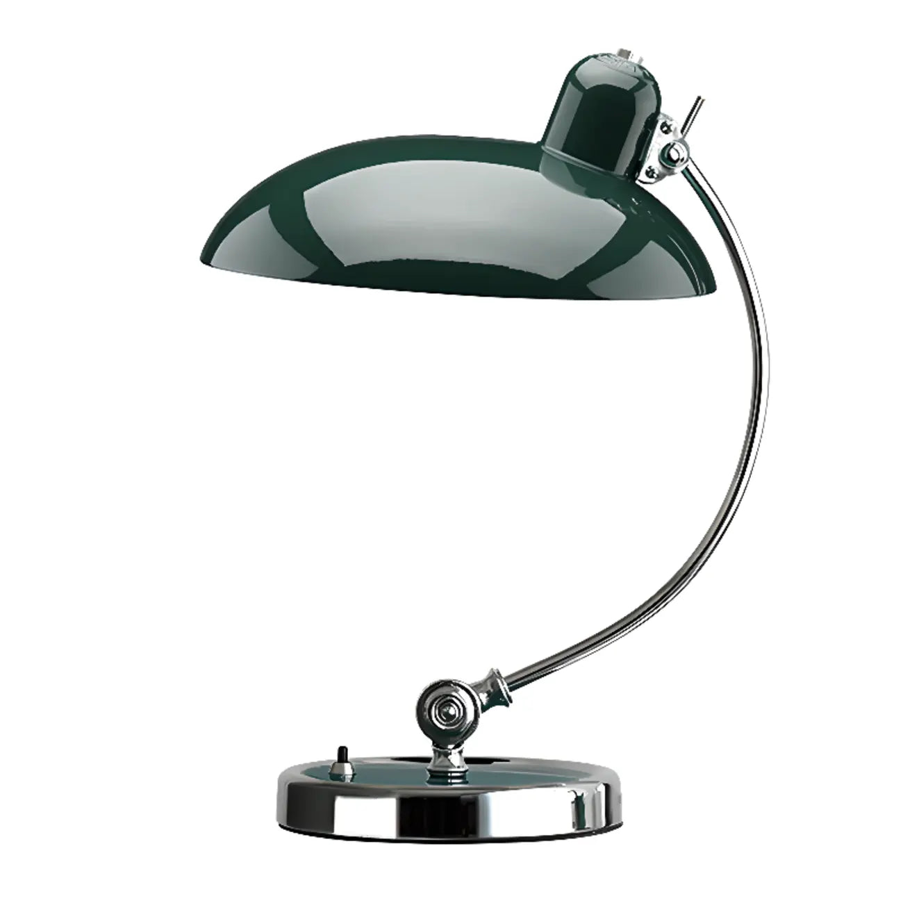 Lampe de table arquée argentée à brancher pour salon